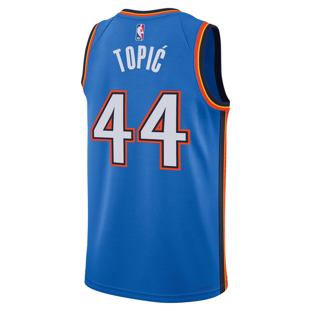 Nikola Topić Oklahoma City Thunder Swingman Icon Basketball Jersey - Blue - Unisex