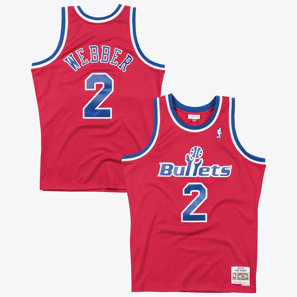 Chris Webber Washington Bullets 1994 Authentic Swingman Road Basketball Jersey - Scarlet