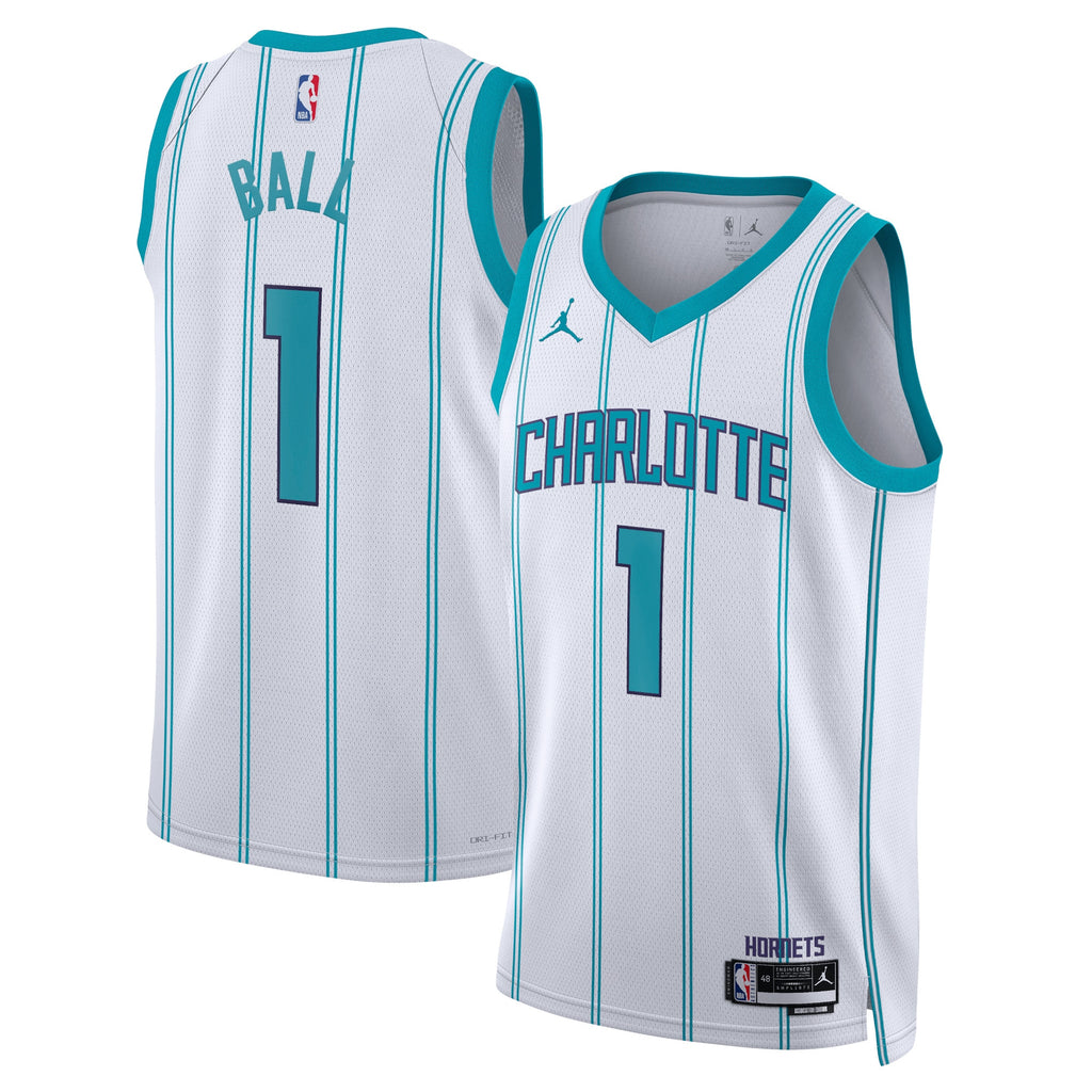 LaMelo Ball Charlotte Hornets Association Edition Swingman Basketball Jersey - White - Unisex