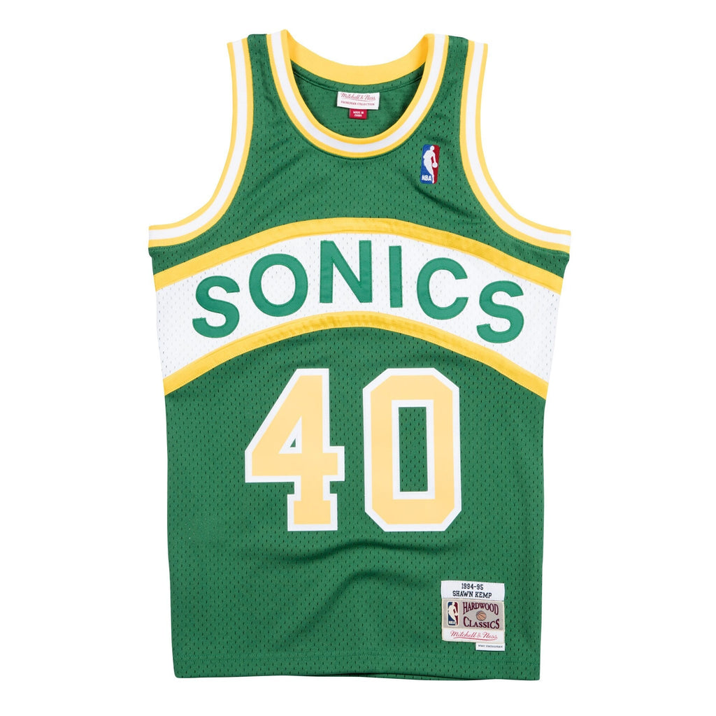 Shawn Kemp Seattle Supersonics Hardwood Classics Swingman Road Basketball Jersey - Mens