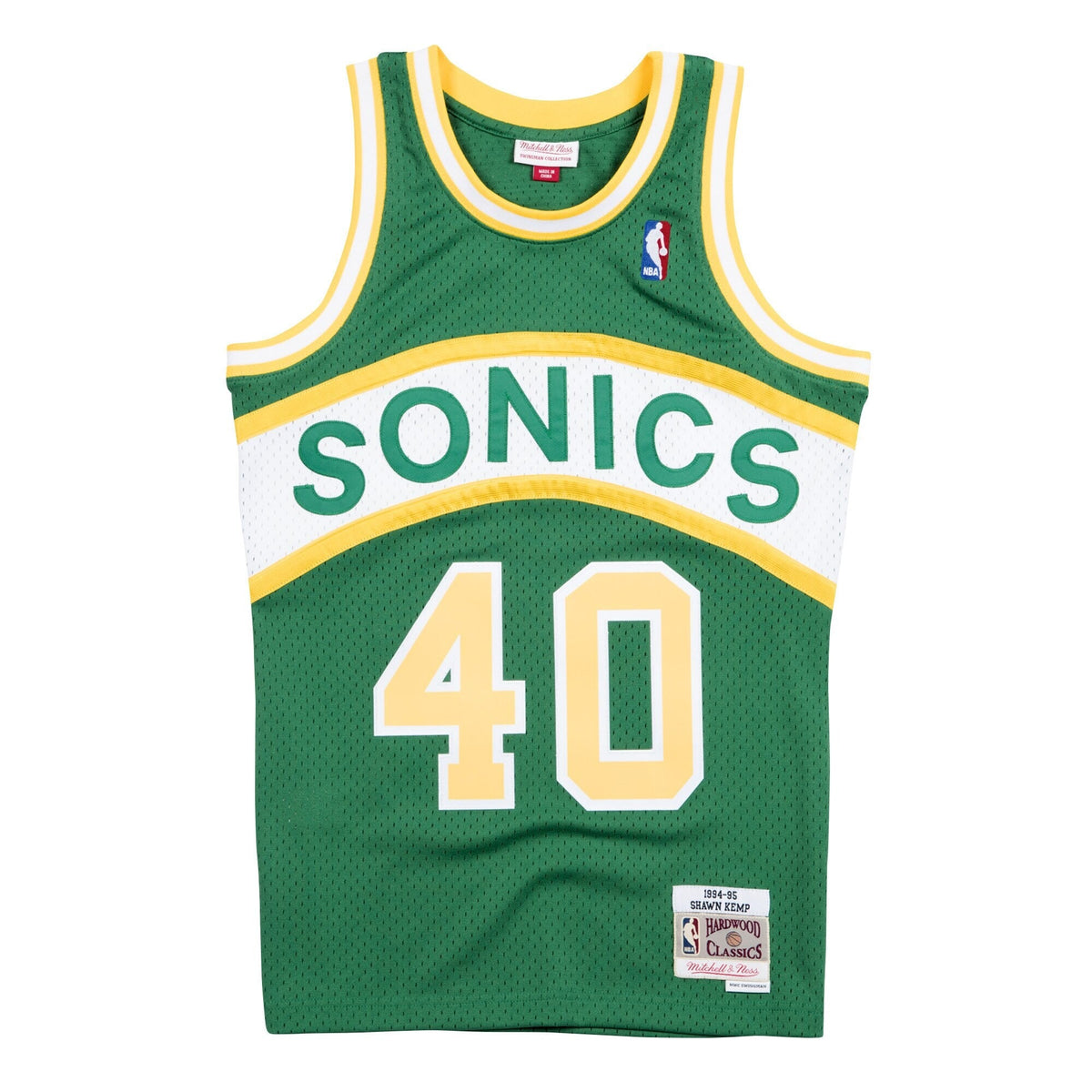 Shawn Kemp Seattle Supersonics Hardwood Classics Swingman Road Basketball Jersey - Mens