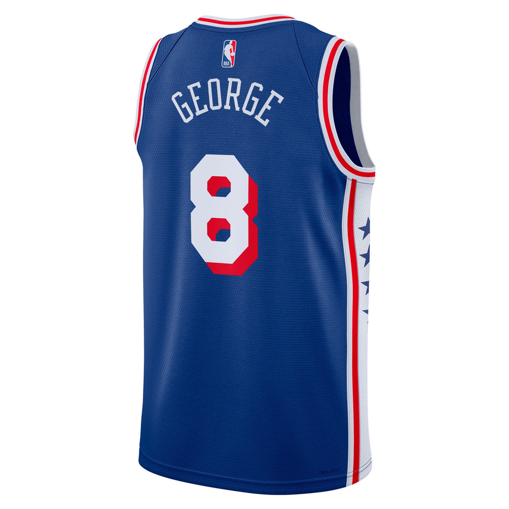 Paul George Philadelphia 76ers Icon Edition Swingman Basketball Jersey - Royal - Unisex