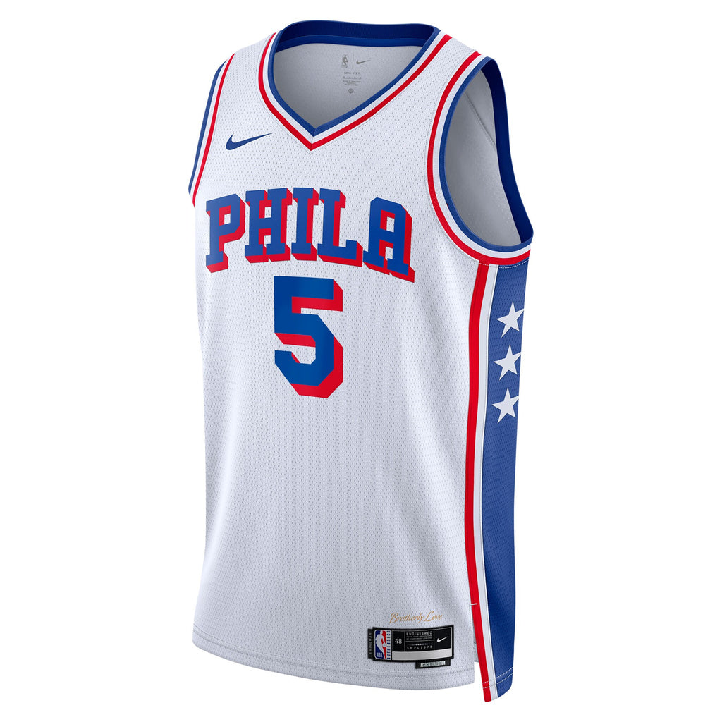Quentin Grimes Philadelphia 76ers Association Edition Swingman Basketball Jersey - White - Unisex