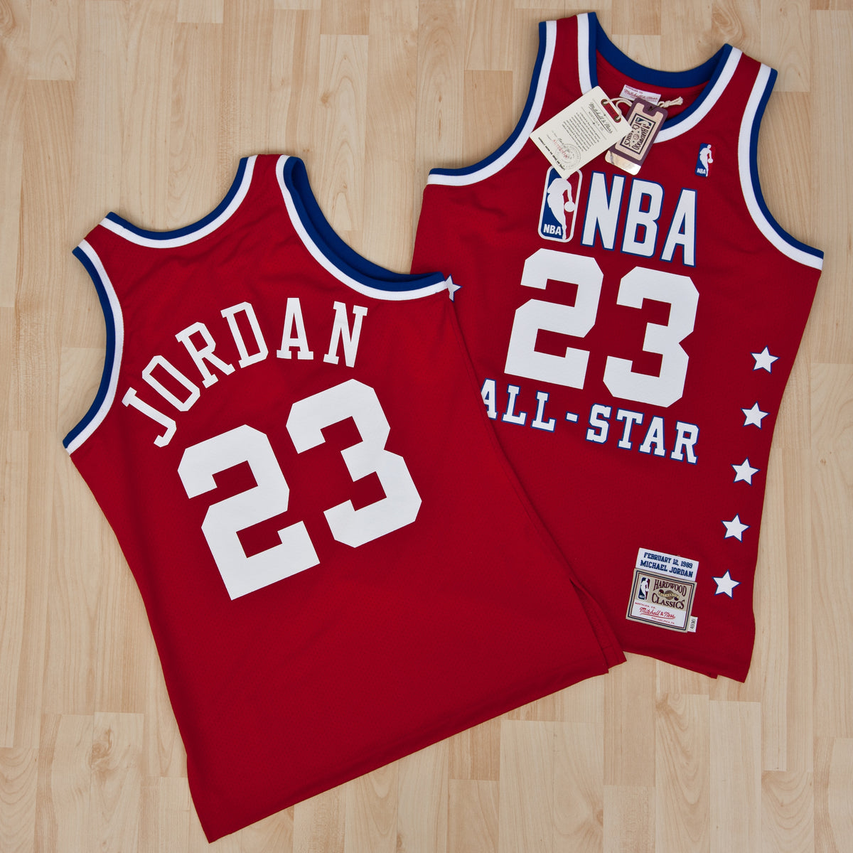 Michael Jordan Chicago Bulls 1989 All - Star East Authentic Basketball Jersey - Red - Mens