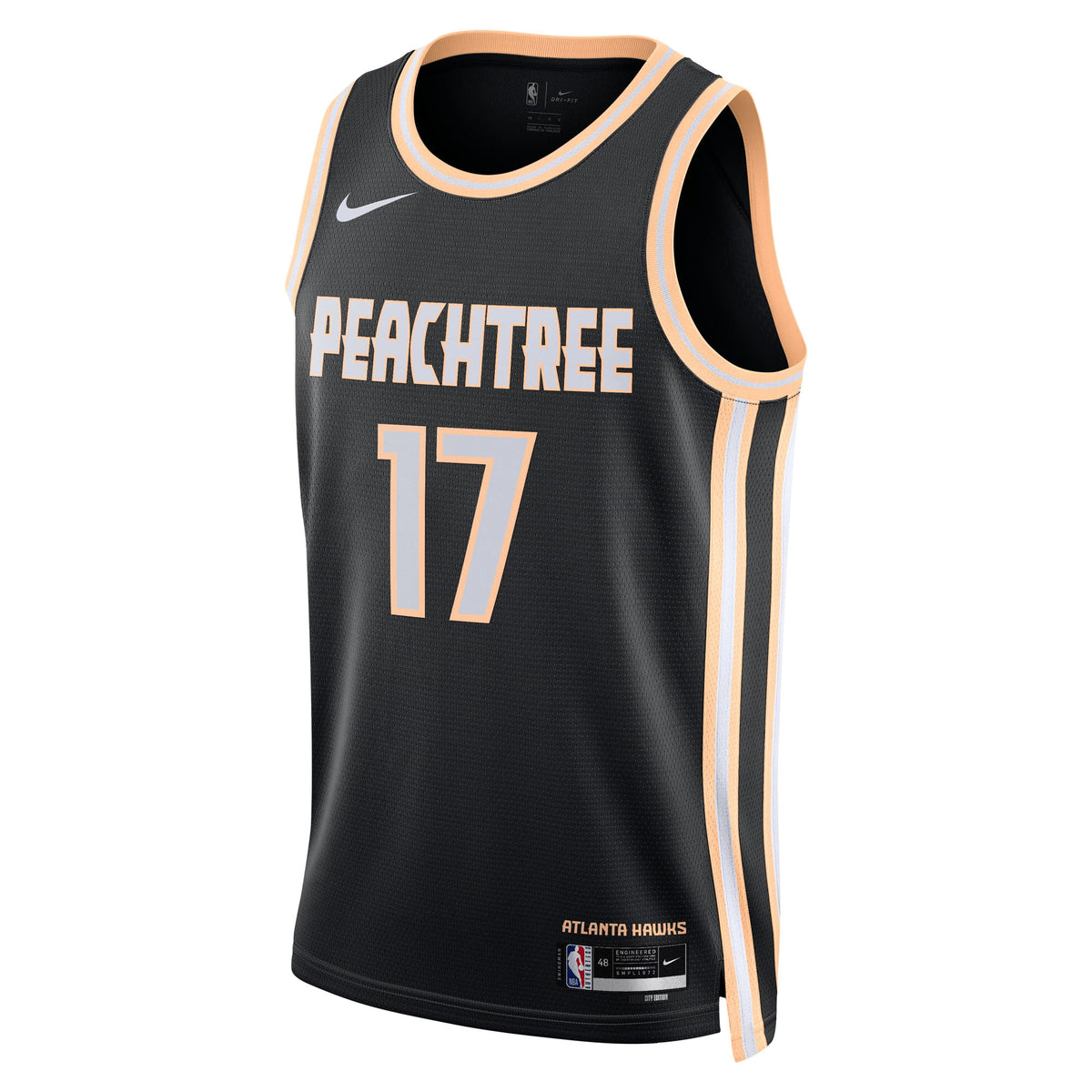 Onyeka Okongwu Atlanta Hawks 2025/26 City Edition Swingman Basketball Jersey - Black - Unisex