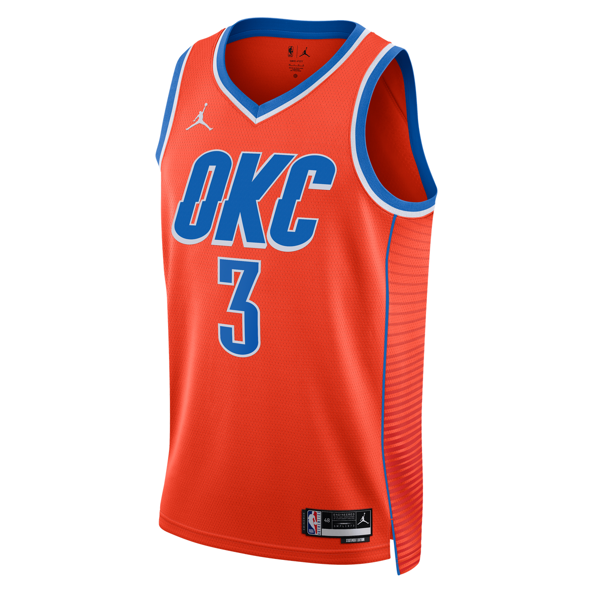 Jared McCain Oklahoma City Thunder Statement Edition Swingman Basketball Jersey - Orange - Unisex