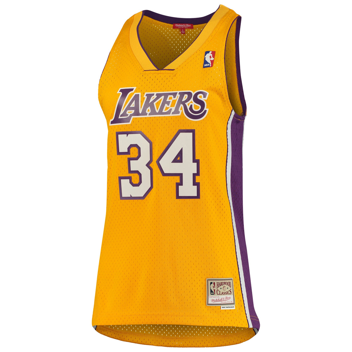 Shaquille O'Neal Los Angeles Lakers 1999 - 00 Hardwood Classics Swingman Basketball Jersey - Womens