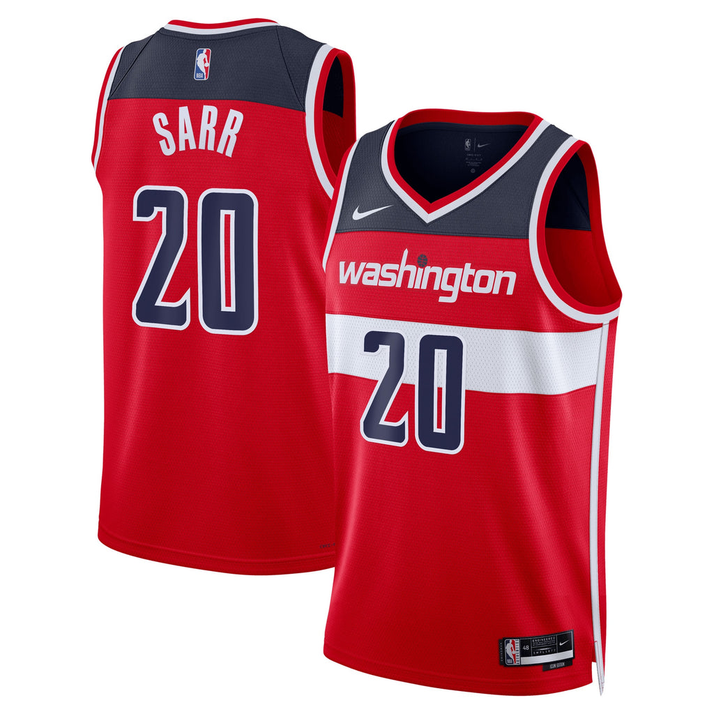 Alexandre Sarr Washington Wizards Swingman Icon Basketball Jersey - Red - Unisex
