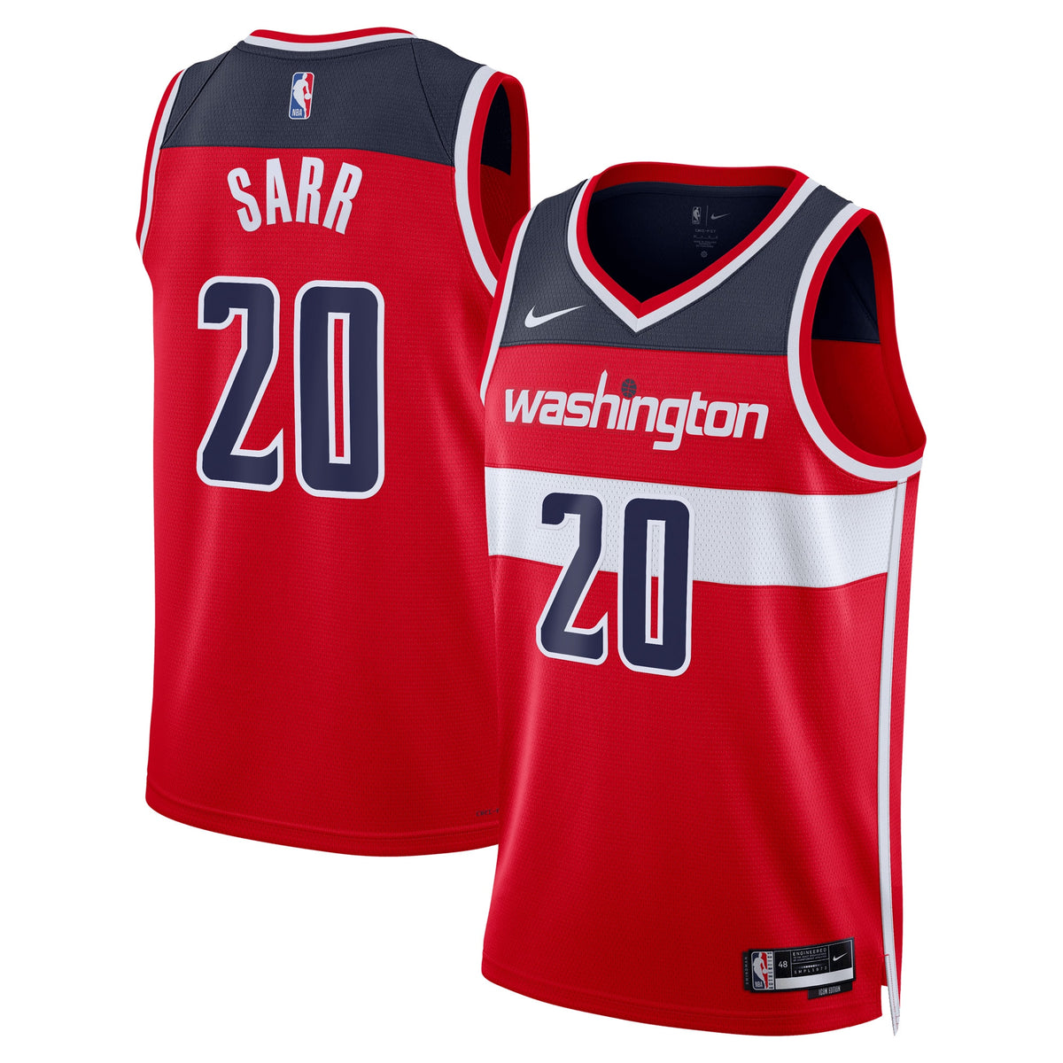 Alexandre Sarr Washington Wizards Swingman Icon Basketball Jersey - Red - Unisex