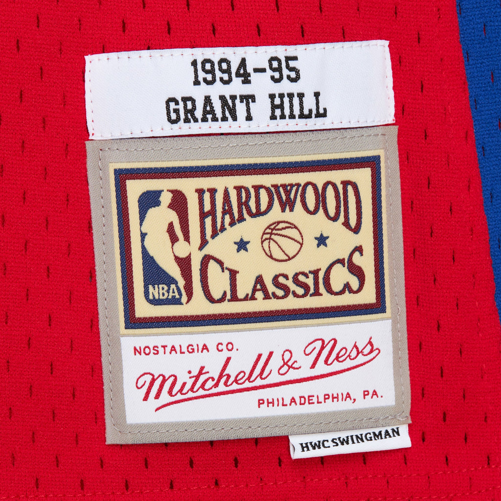 Grant Hill Detroit Pistons 1994 Dark Authentic Basketball Jersey - Red