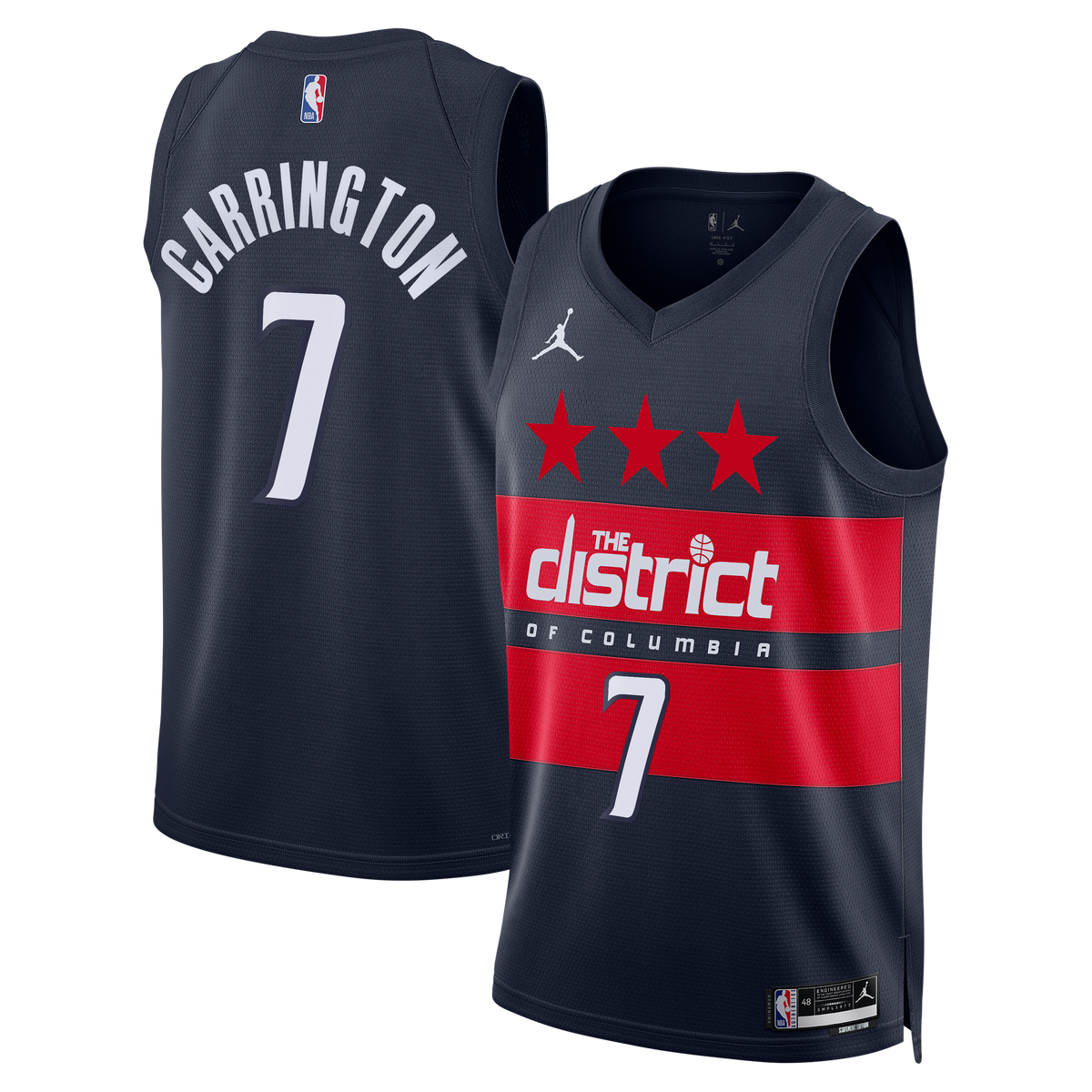 Bub Carrington Washington Wizards Statement Edition Swingman Basketball Jersey - Navy - Mens