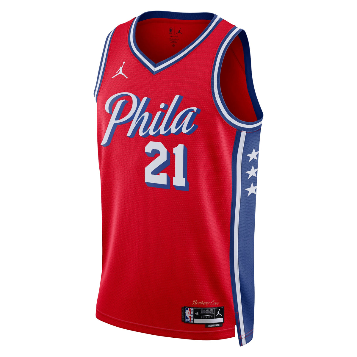 Joel Embiid Philadelphia 76ers Statement Edition Swingman Basketball Jersey - Red - Unisex