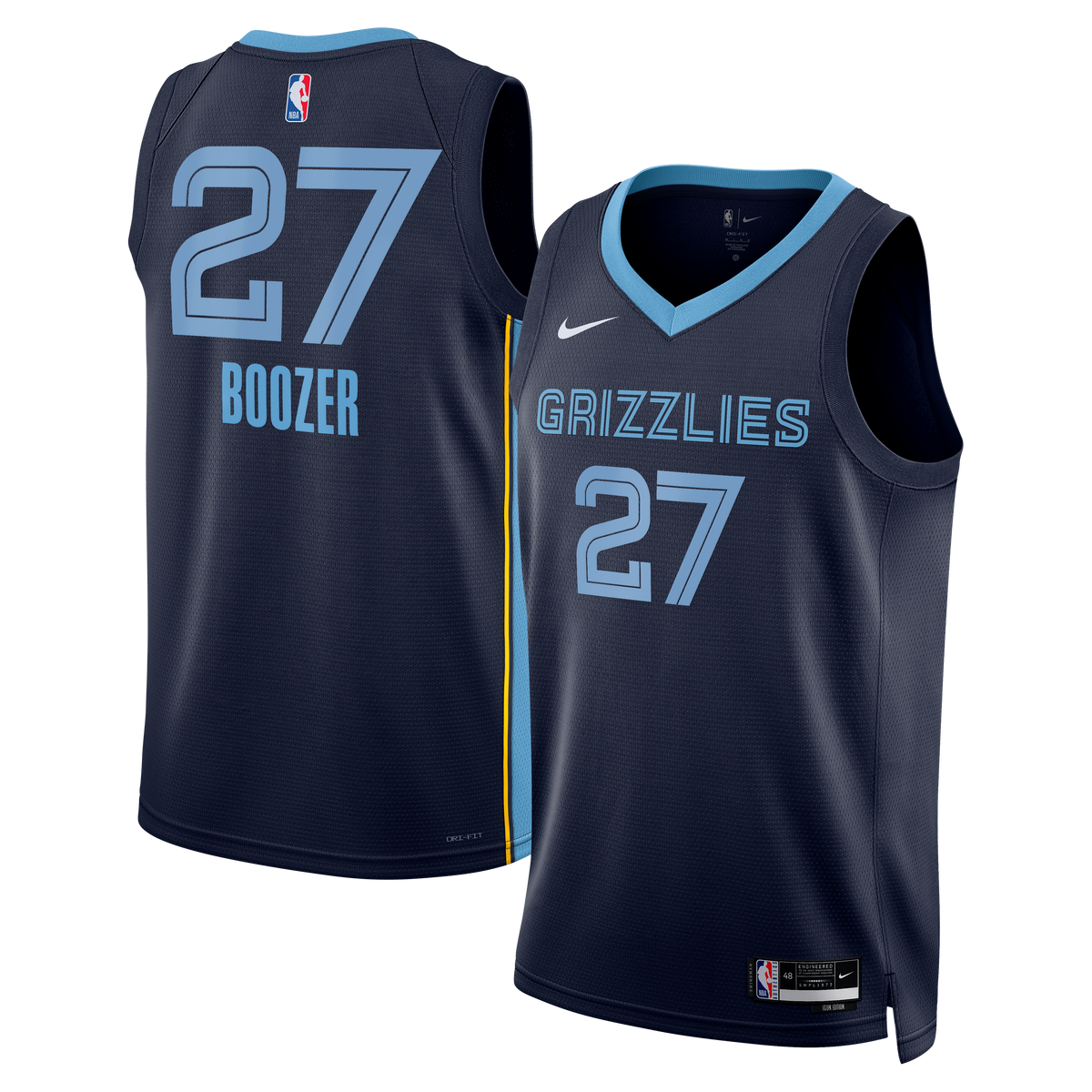 Cameron Boozer Memphis Grizzlies Swingman Icon Basketball Jersey - Black - Unisex