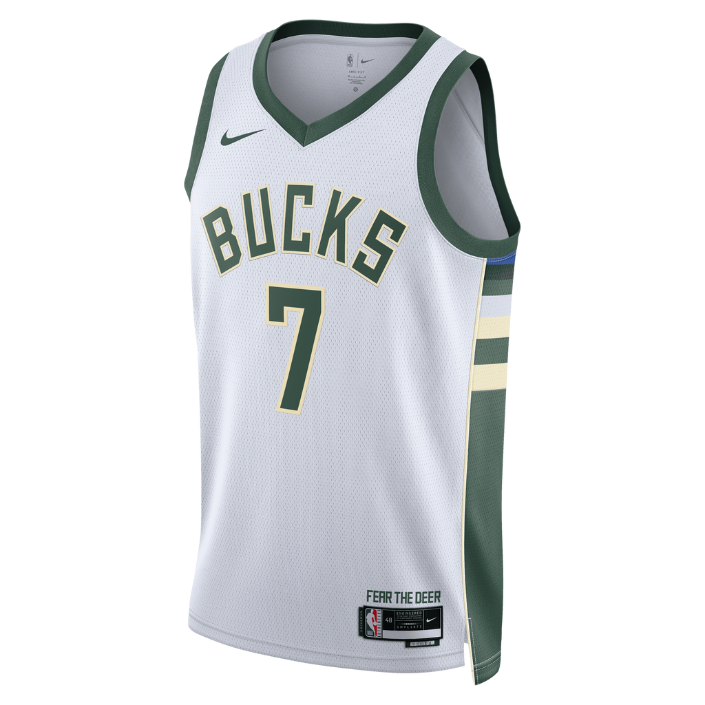 Kevin Porter Jr. Milwaukee Bucks Association Edition Swingman Basketball Jersey - White - Unisex