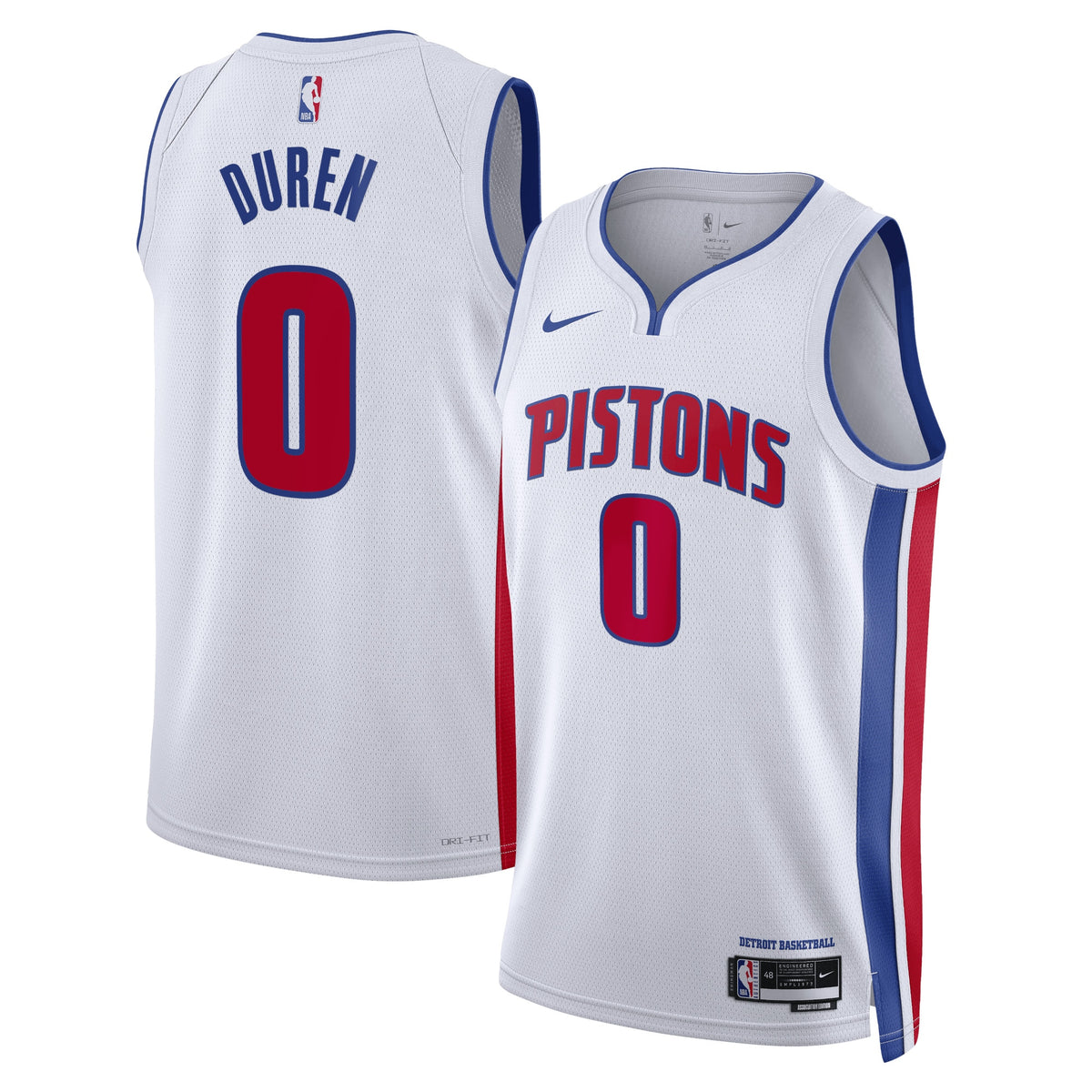 Jalen Duren Detroit Pistons Association Edition Swingman Basketball Jersey - White - Unisex