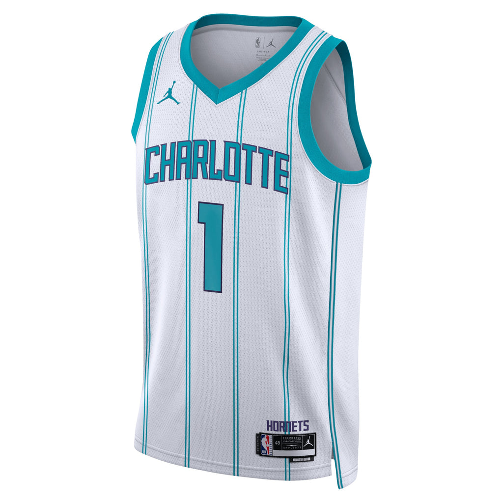 LaMelo Ball Charlotte Hornets Association Edition Swingman Basketball Jersey - White - Unisex