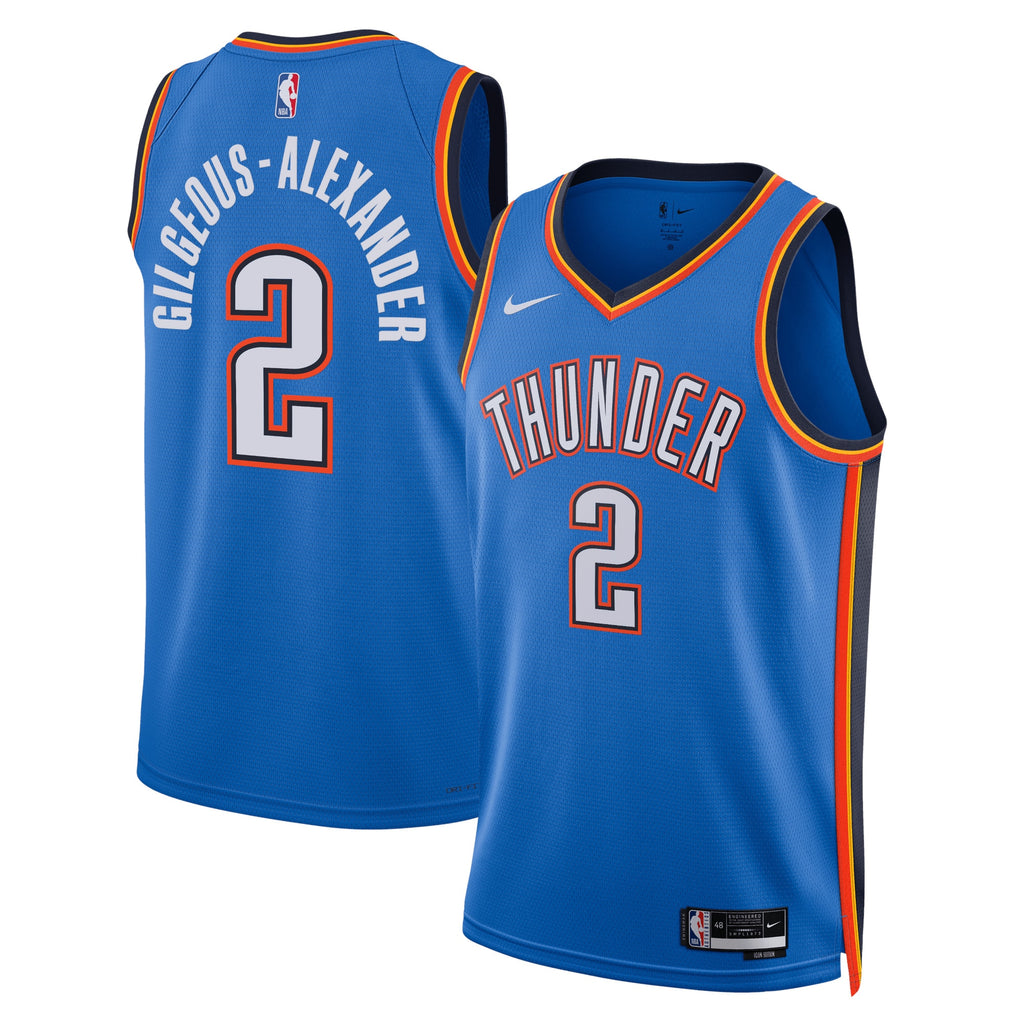Shai Gilgeous - Alexander Oklahoma City Thunder Icon Edition Swingman Basketball Jersey - Blue - Unisex