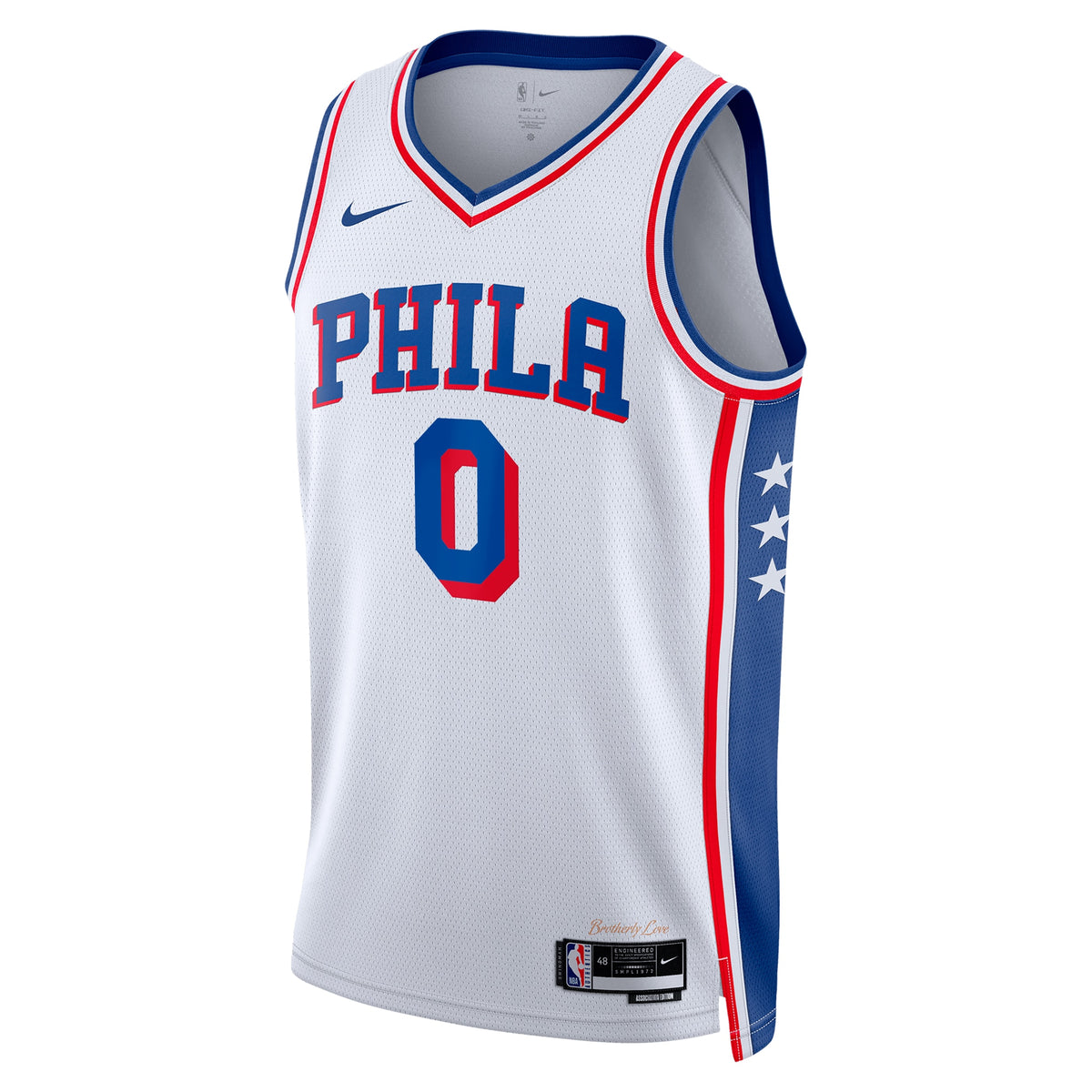 Tyrese Maxey Philadelphia 76ers Association Edition Swingman Basketball Jersey - White - Unisex