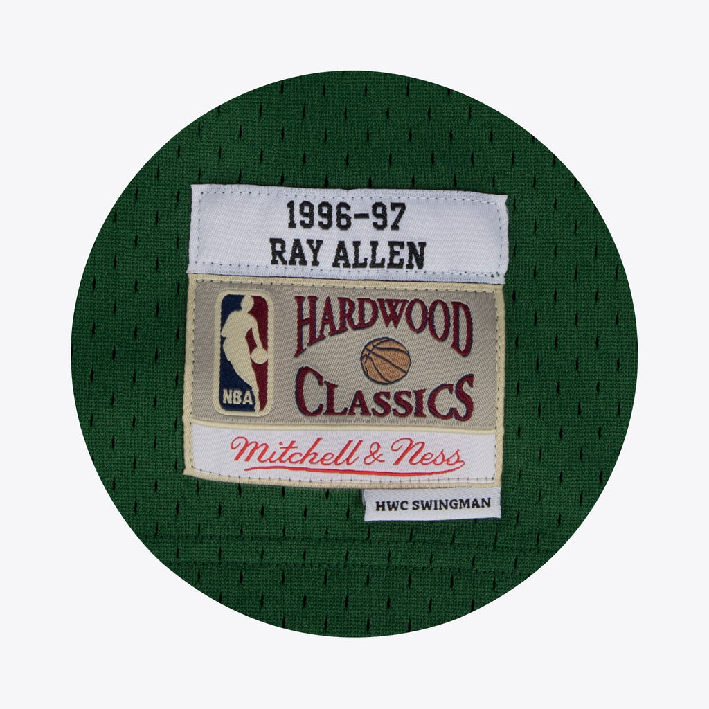 Ray Allen Milwaukee Bucks 1996 Hardwood Classics Alternate Swingman Basketball Jersey - Dark Green - Mens