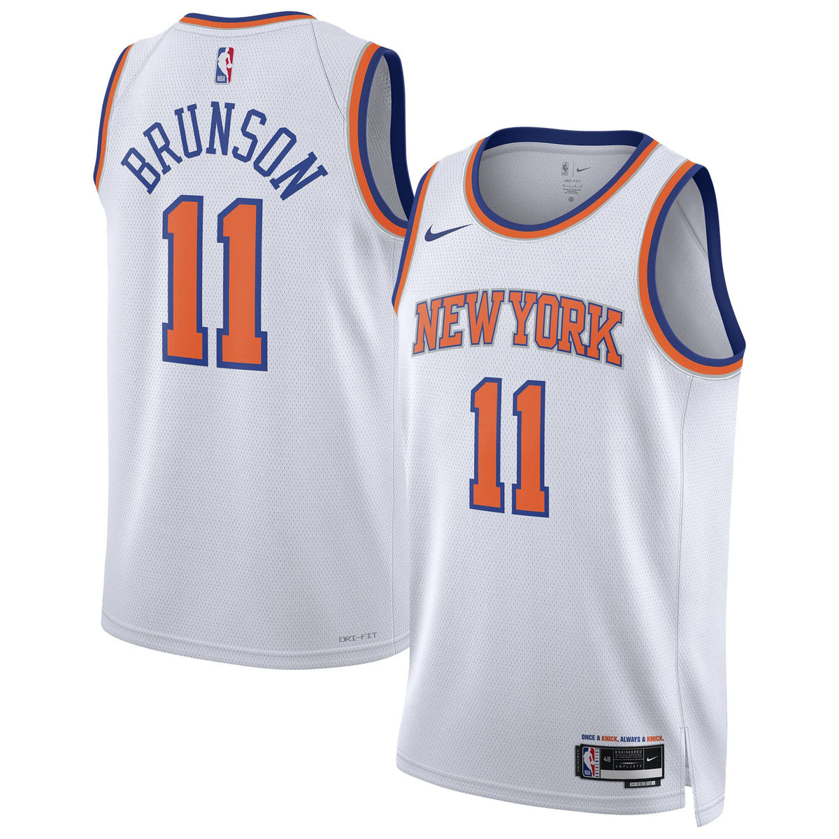 Jalen Brunson New York Knicks Swingman Association Basketball Jersey - Unisex