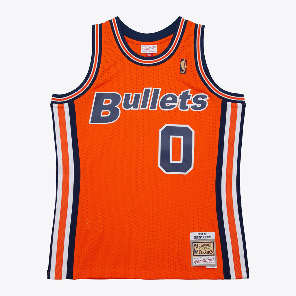 Gilbert Arenas Washington Bullets 2004 Authentic Alternate Basketball Jersey - Orange