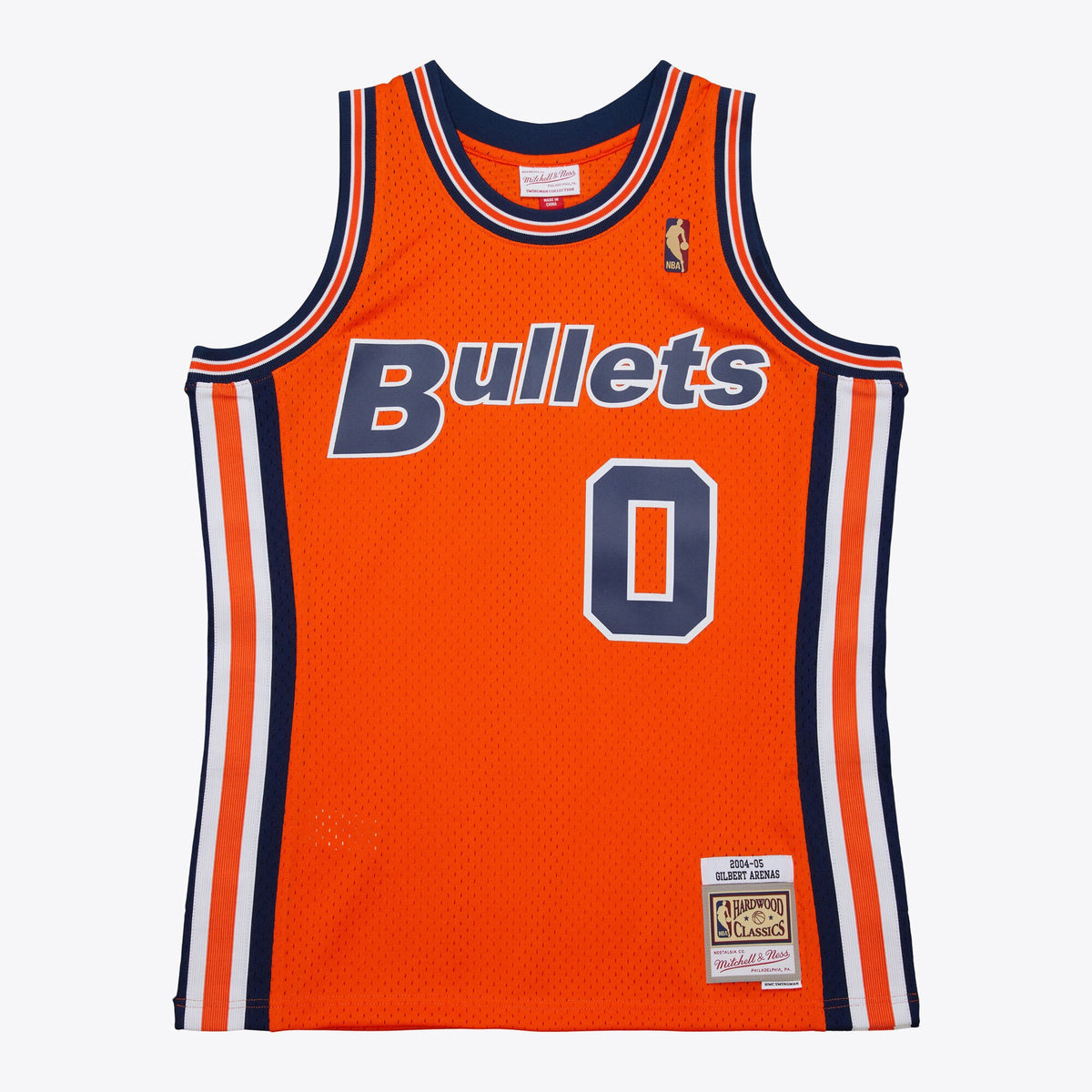 Gilbert Arenas Washington Bullets 2004 Authentic Alternate Basketball Jersey - Orange