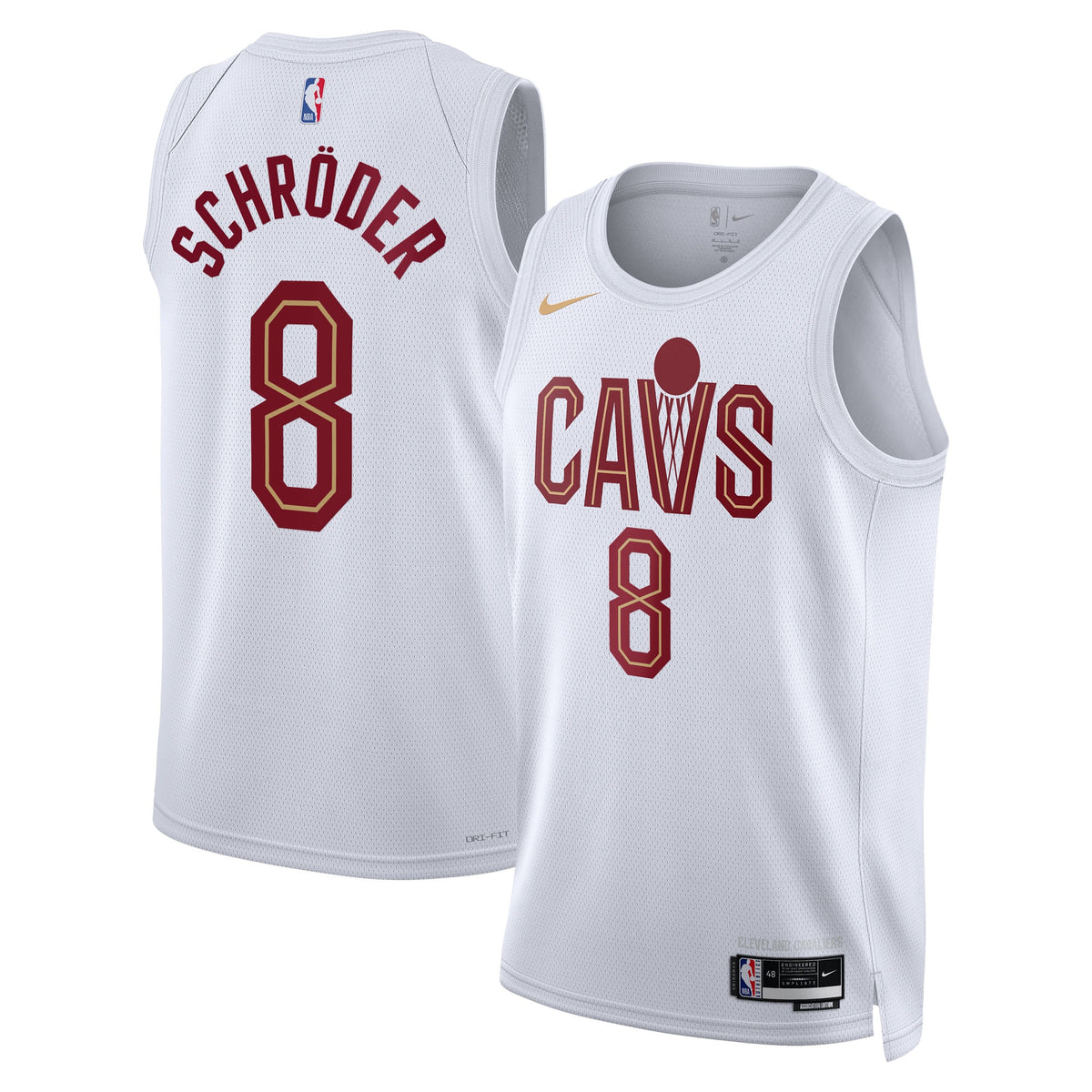 Dennis Schröder Cleveland Cavaliers Association Edition Swingman Basketball Jersey - White - Unisex