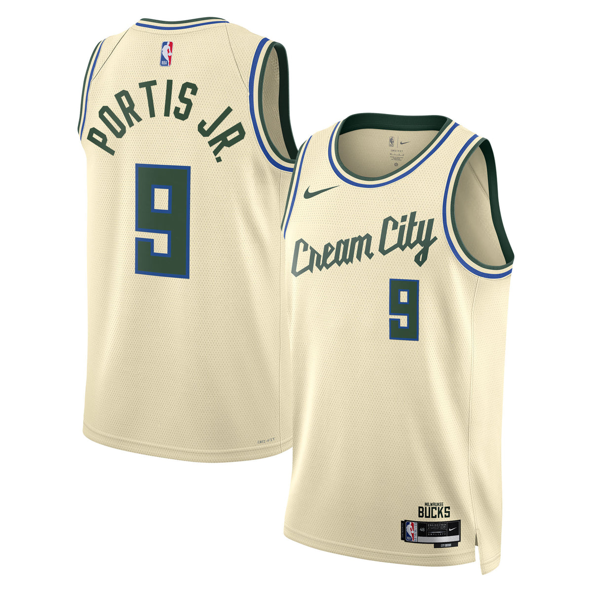 Bobby Portis Milwaukee Bucks 2025/26 City Edition Swingman Basketball Jersey - Cream - Unisex