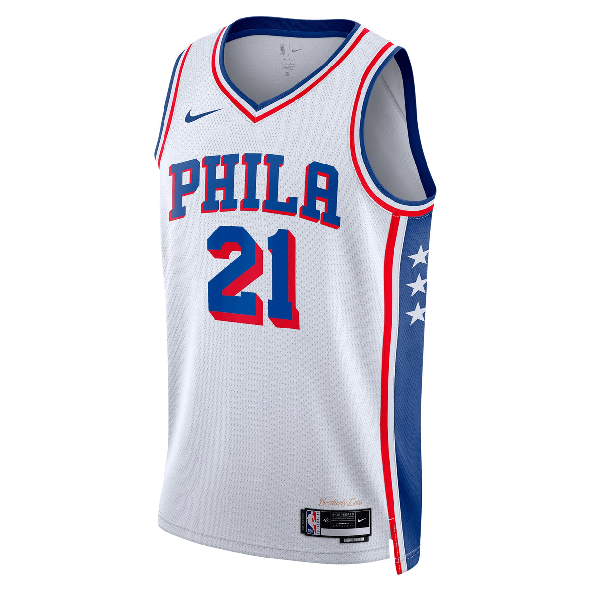 Joel Embiid Philadelphia 76ers Association Edition Swingman Basketball Jersey - White - Unisex