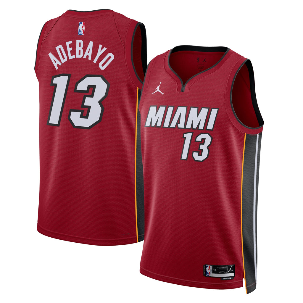 Bam Adebayo Miami Heat Statement Edition Swingman Basketball Jersey - Red - Unisex