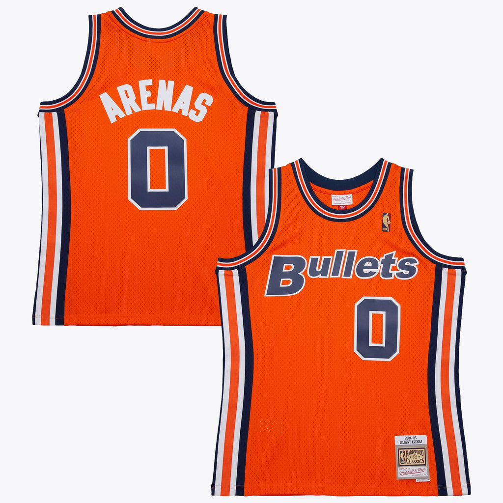 Gilbert Arenas Washington Bullets 2004 Authentic Alternate Basketball Jersey - Orange