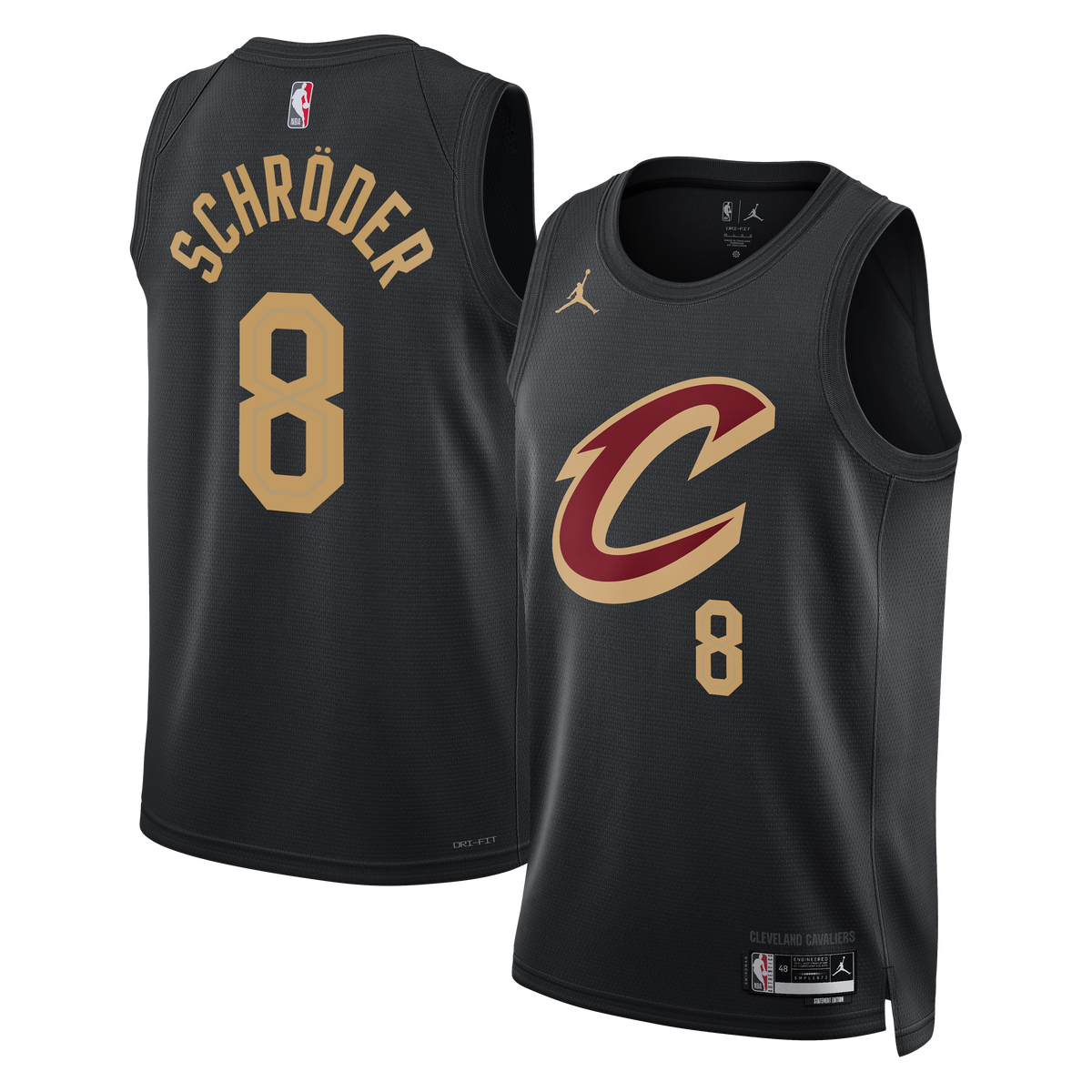 Dennis Schröder Cleveland Cavaliers Statement Edition Swingman Basketball Jersey - Black - Unisex