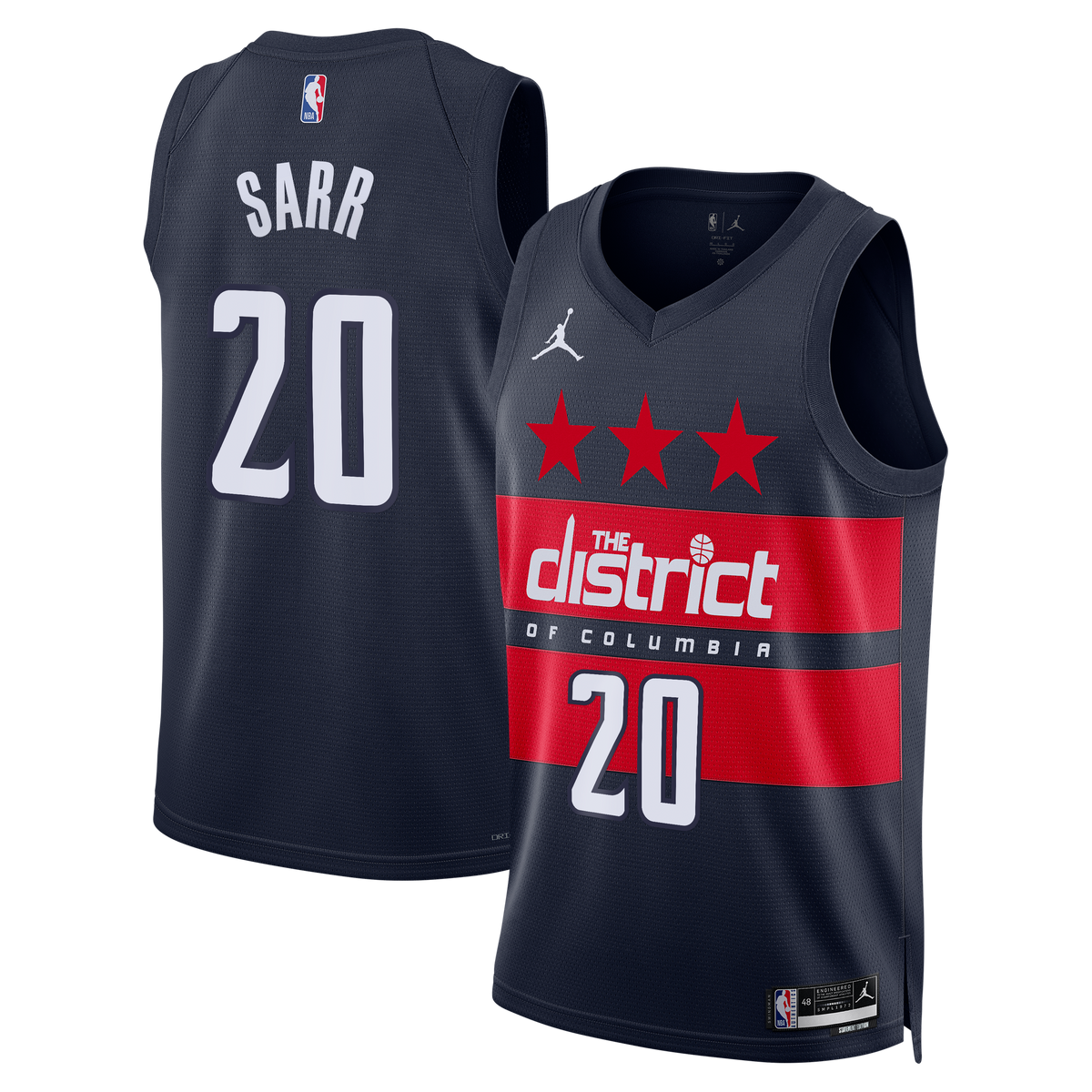 Alex Sarr Washington Wizards Statement Edition Swingman Basketball Jersey - Navy - Mens