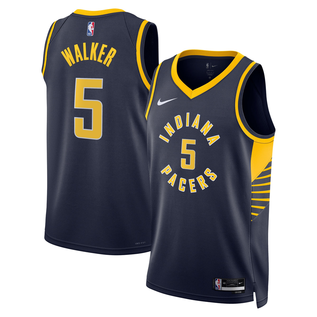 Jarace Walker Indiana Pacers Icon Edition Swingman Basketball Jersey - Navy - Unisex