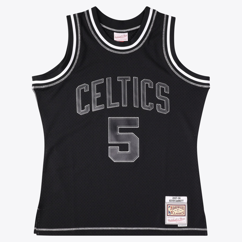 Kevin Garnett Boston Celtics 2007 Contrast 2K Swingman Basketball Jersey - Black