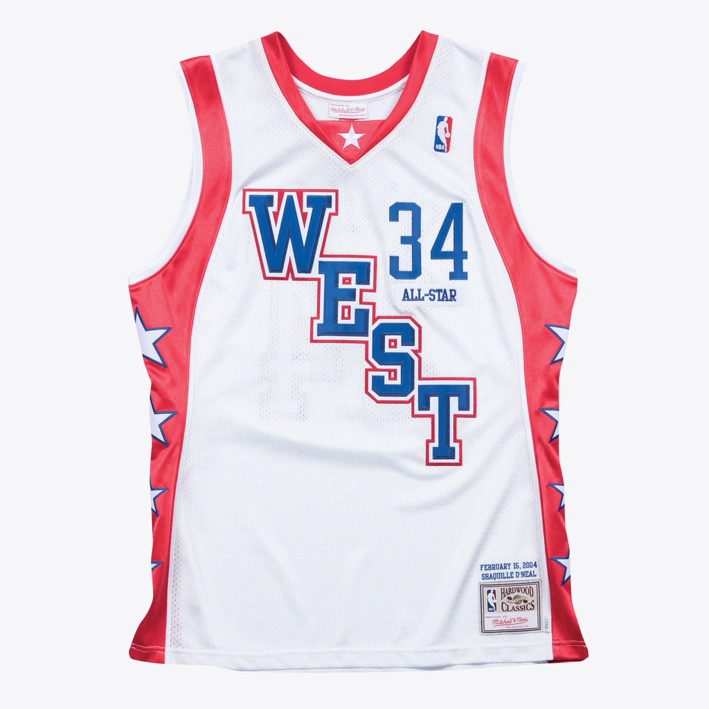 West Shaquille ONeal Los Angeles Lakers 2004 All - Star Authentic Basketball Jersey - White - Mens