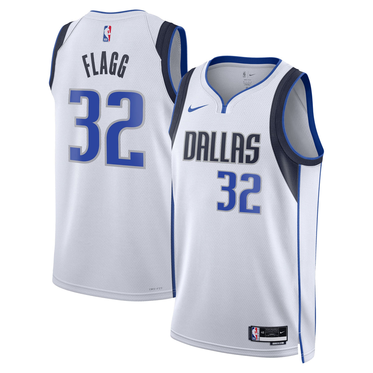 Cooper Flagg Dallas Mavericks 2025 Association Edition Swingman Basketball Jersey - White - Unisex