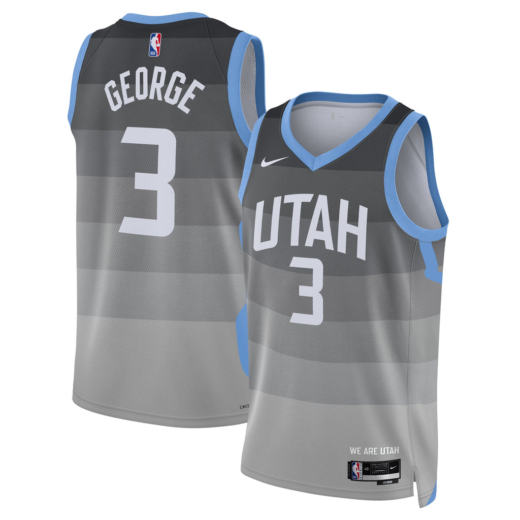 Keyonte George Utah Jazz 2025/26 City Edition Swingman Basketball Jersey - Gray - Unisex