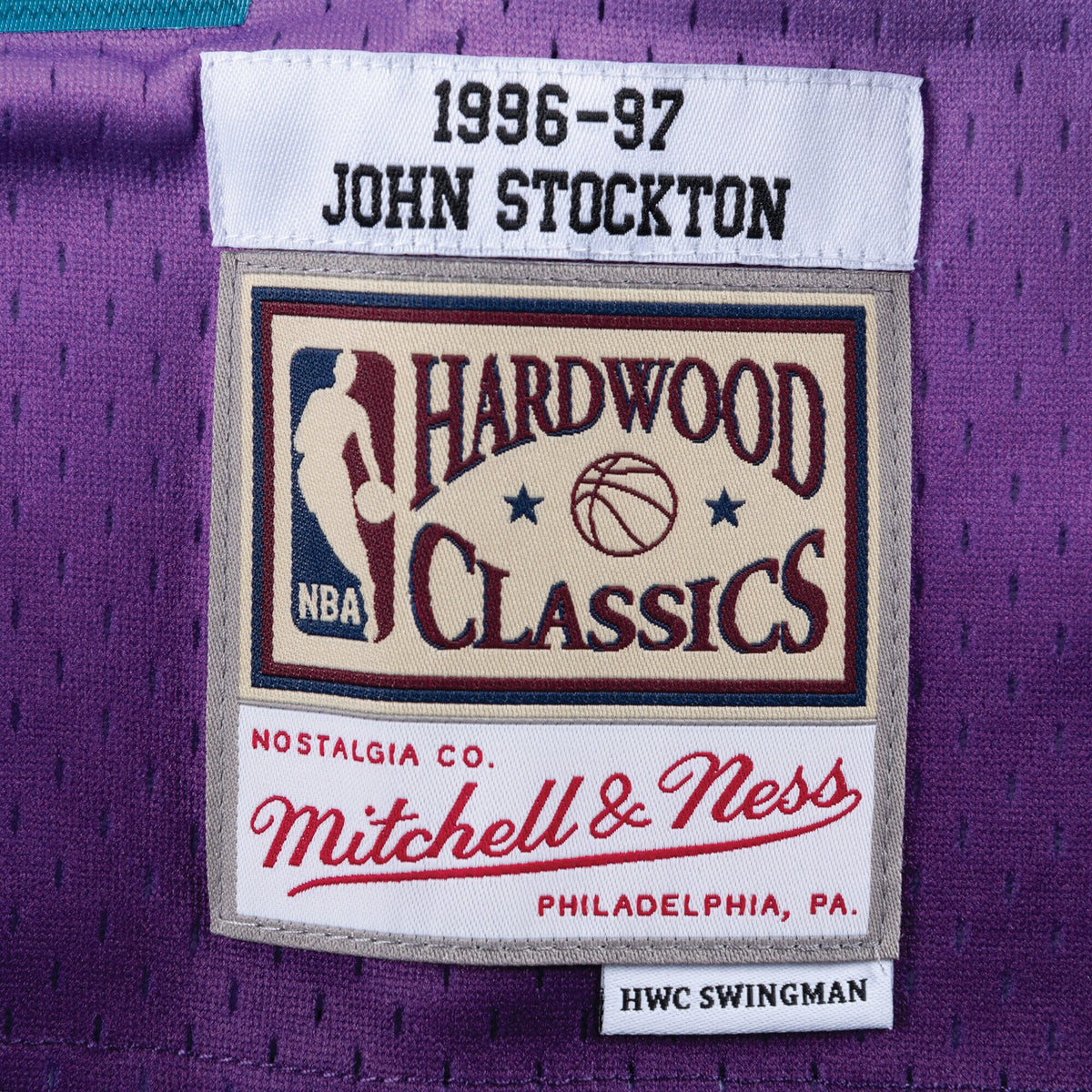 John Stockton Utah Jazz 1996 - 97 Swingman Road Basketball Jersey