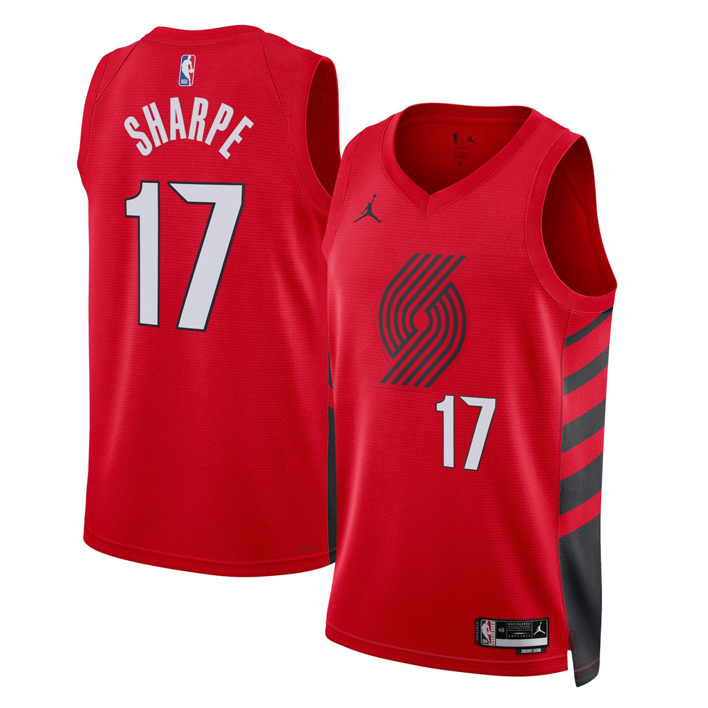 Shaedon Sharpe Portland Trail Blazers Statement Edition Swingman Basketball Jersey - Red - Unisex