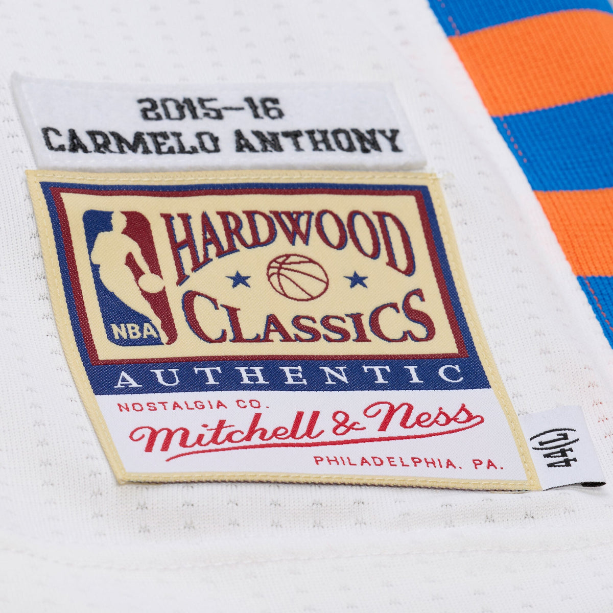 Carmelo Anthony New York Knicks 2015 - 16 Hardwood Classics Authentic Basketball Jersey - Mens