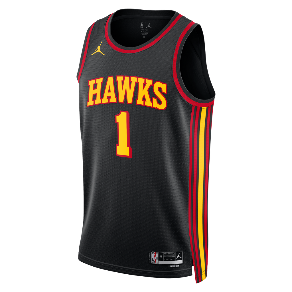 Jalen Johnson Atlanta Hawks Statement Edition Swingman Basketball Jersey - Black - Unisex