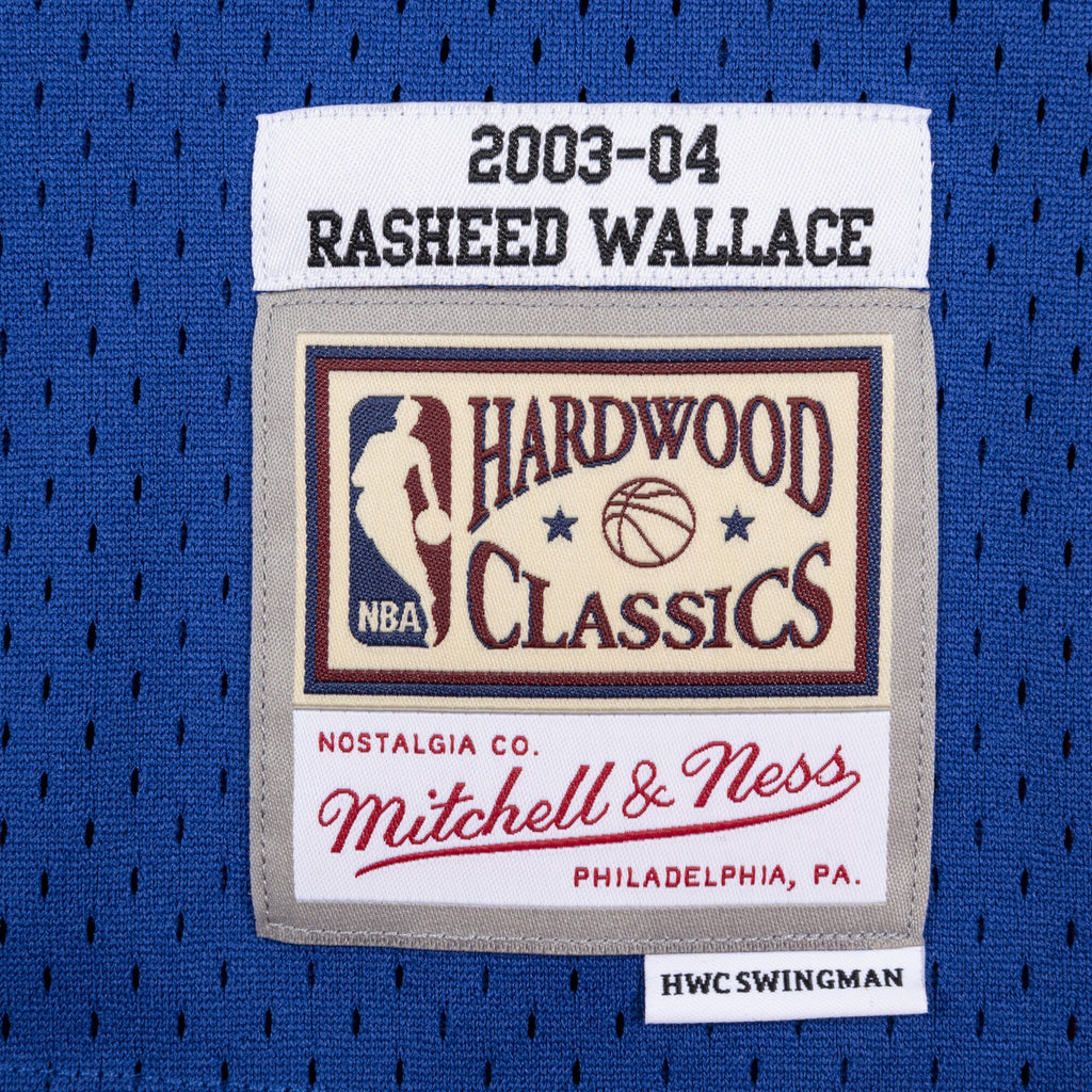 Rasheed Wallace Detroit Pistons 2003 Authentic Swingman Basketball Jersey - Royal Blue