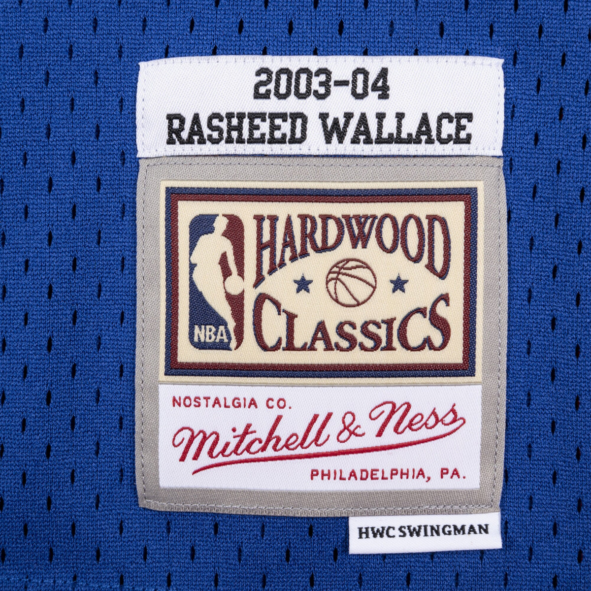 Rasheed Wallace Detroit Pistons 2003 Authentic Swingman Basketball Jersey - Royal Blue