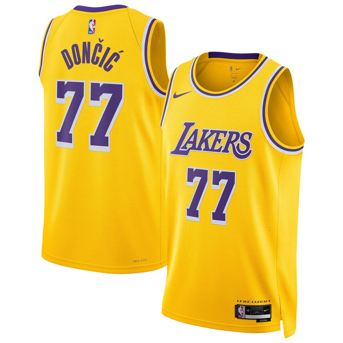 Luka Dončić Los Angeles Lakers Swingman Icon Basketball Jersey - Unisex