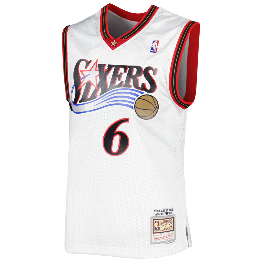 Allen Iverson Philadelphia 76ers 2002/03 Hardwood Classics Swingman Basketball Jersey - Mens