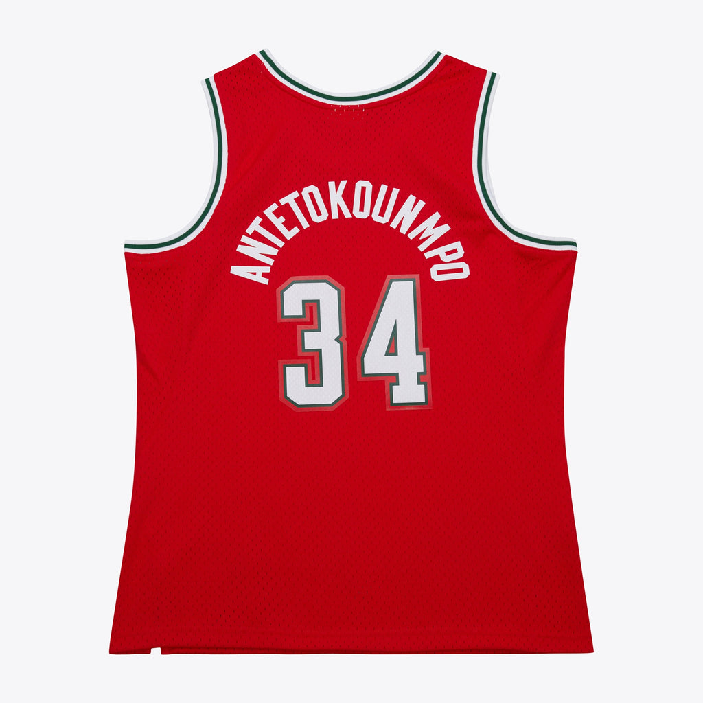 Giannis Antetokounmpo Milwaukee Bucks 2014 Dark Alternate Authentic Basketball Jersey - Red