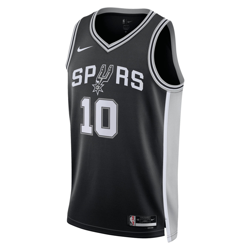Jeremy Sochan San Antonio Spurs Icon Edition Swingman Basketball Jersey - Black - Unisex