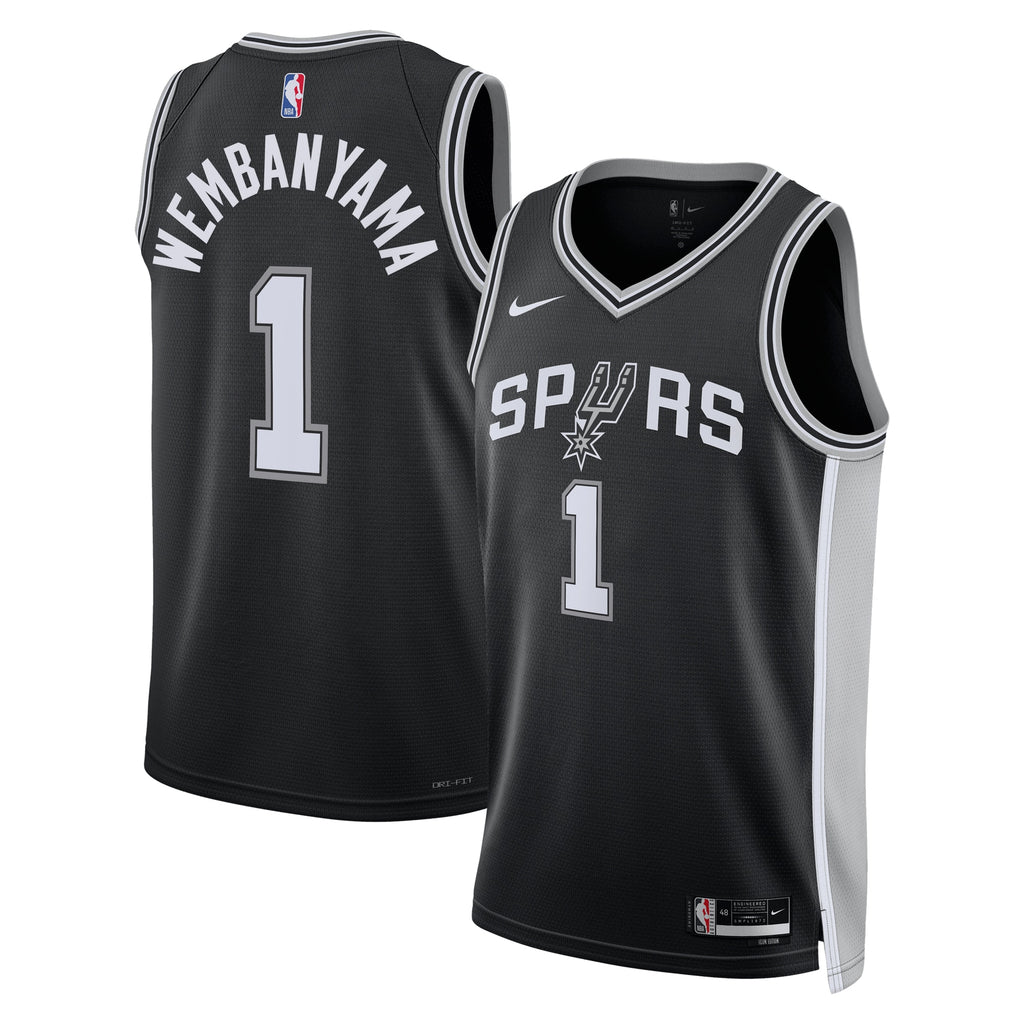 Victor Wembanyama San Antonio Spurs Icon Edition Swingman Basketball Jersey - Black - Unisex