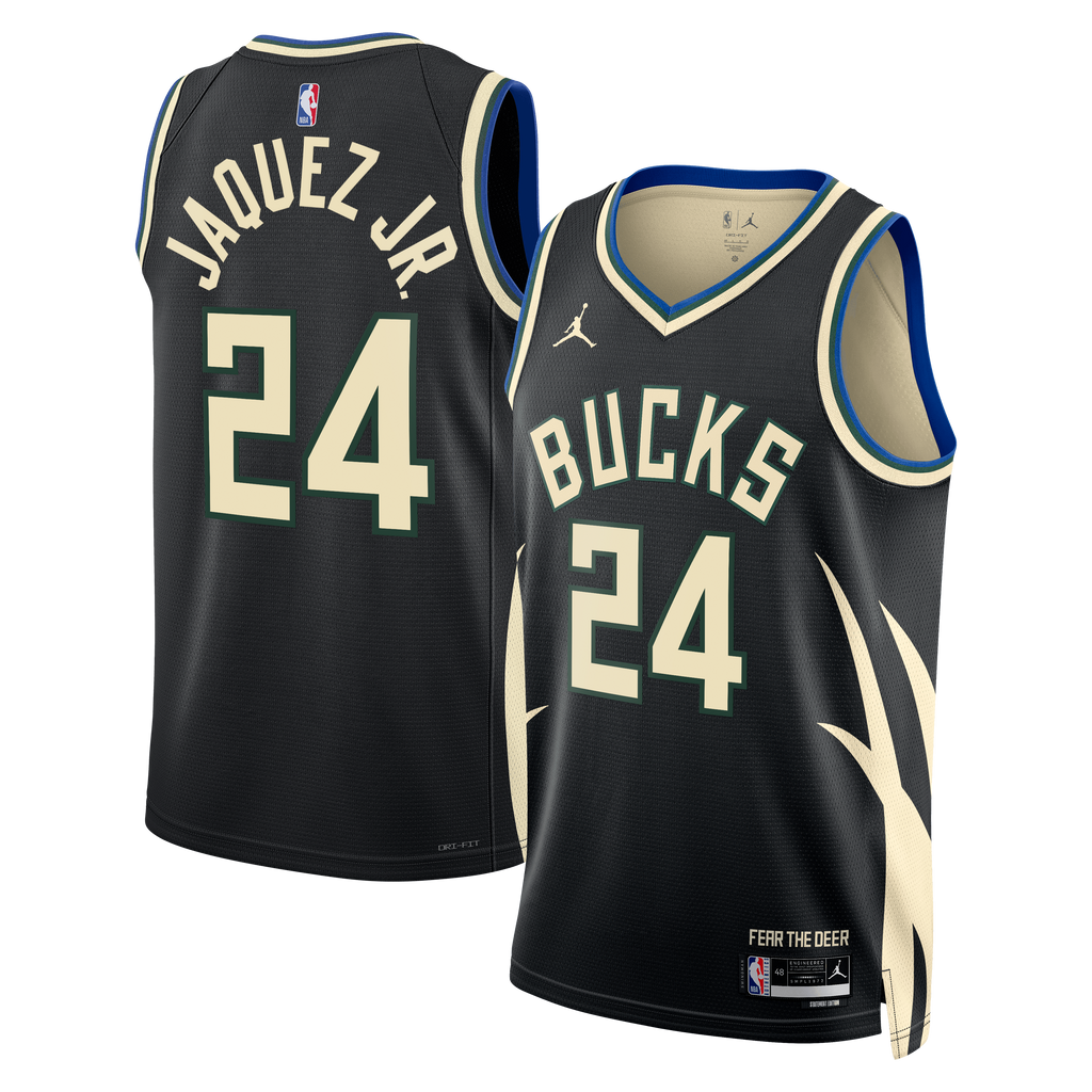 Jaime Jaquez Jr. Milwaukee Bucks Statement Edition Swingman Basketball Jersey - Hunter Green - Unisex